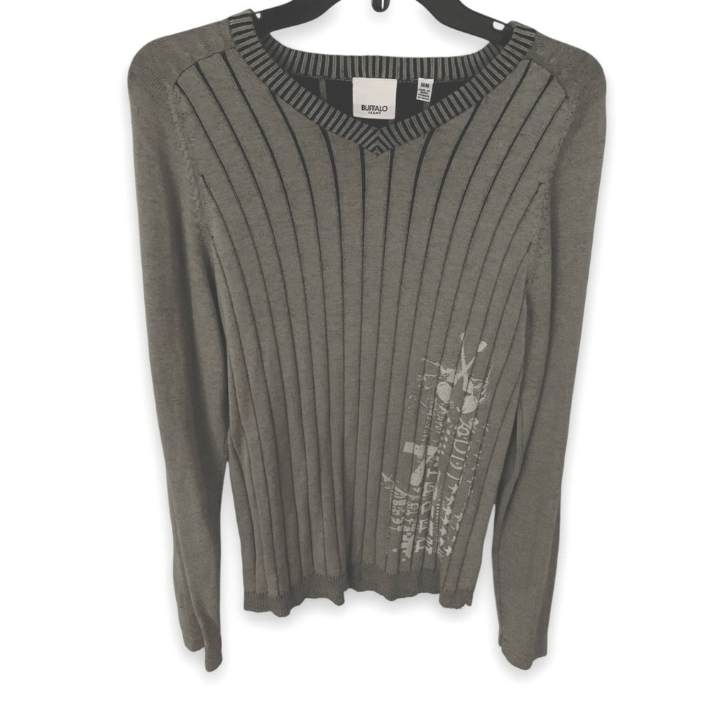 Buffalo David Bitton Witaly Graphic Sweater Sz M
